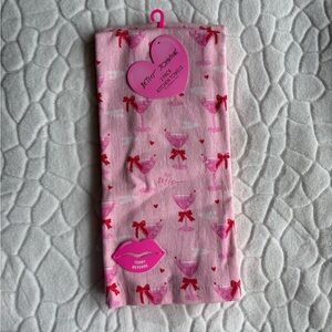Betsey Johnson Pink Martini 2 pack Kitchen Towels